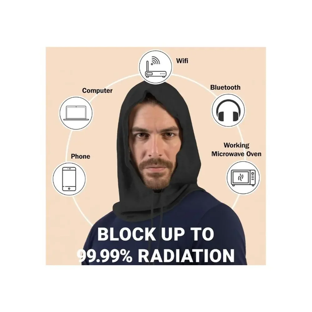 Faraday Hats Women Men Adjustable Protection Hood for 5G Blocking WiFi Shield